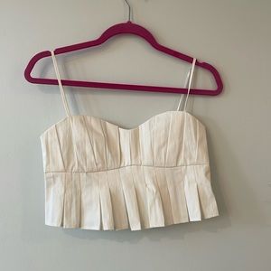 Sir The Label White Tank Top Adjustable Straps Size: 1